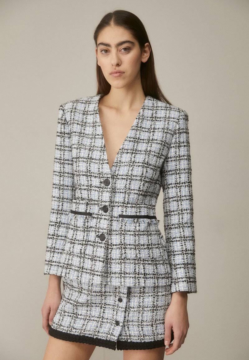 Mj Plaid Tweed Vizuli Jacket & Rizuli Mini Dress