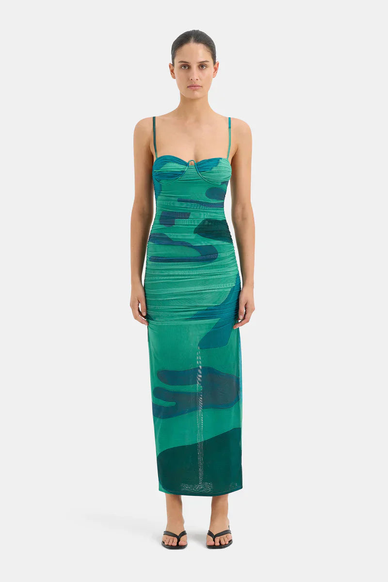 STL Frankie Gathered Midi Dress