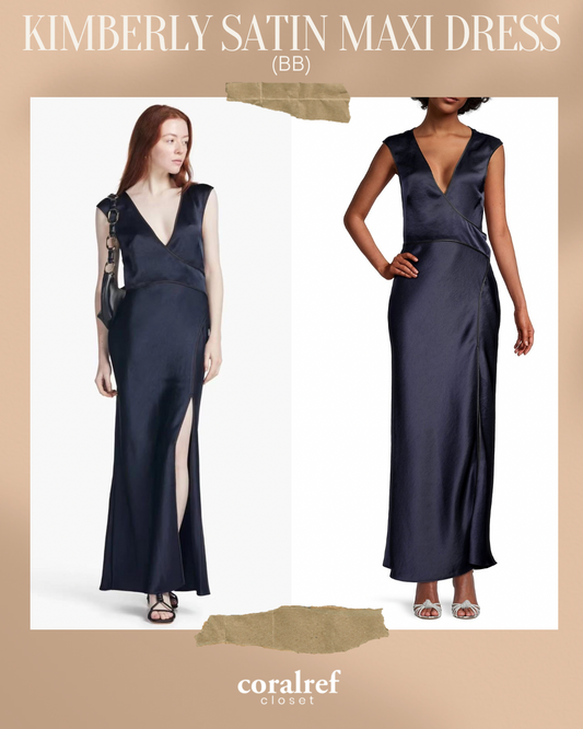 BB Kimberly Satin Maxi Dress