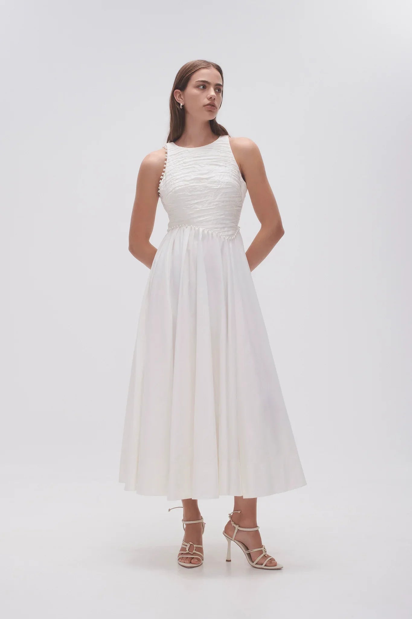 Aj Florence Pearl Midi Dress