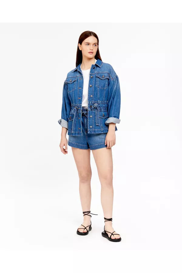 TT Greyson Tie Waist Denim Jacket