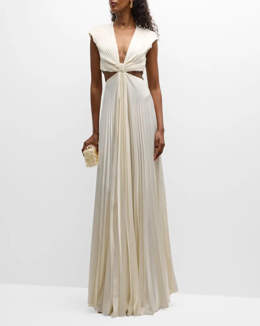 ALC Alejandra Pleated Maxi Dress