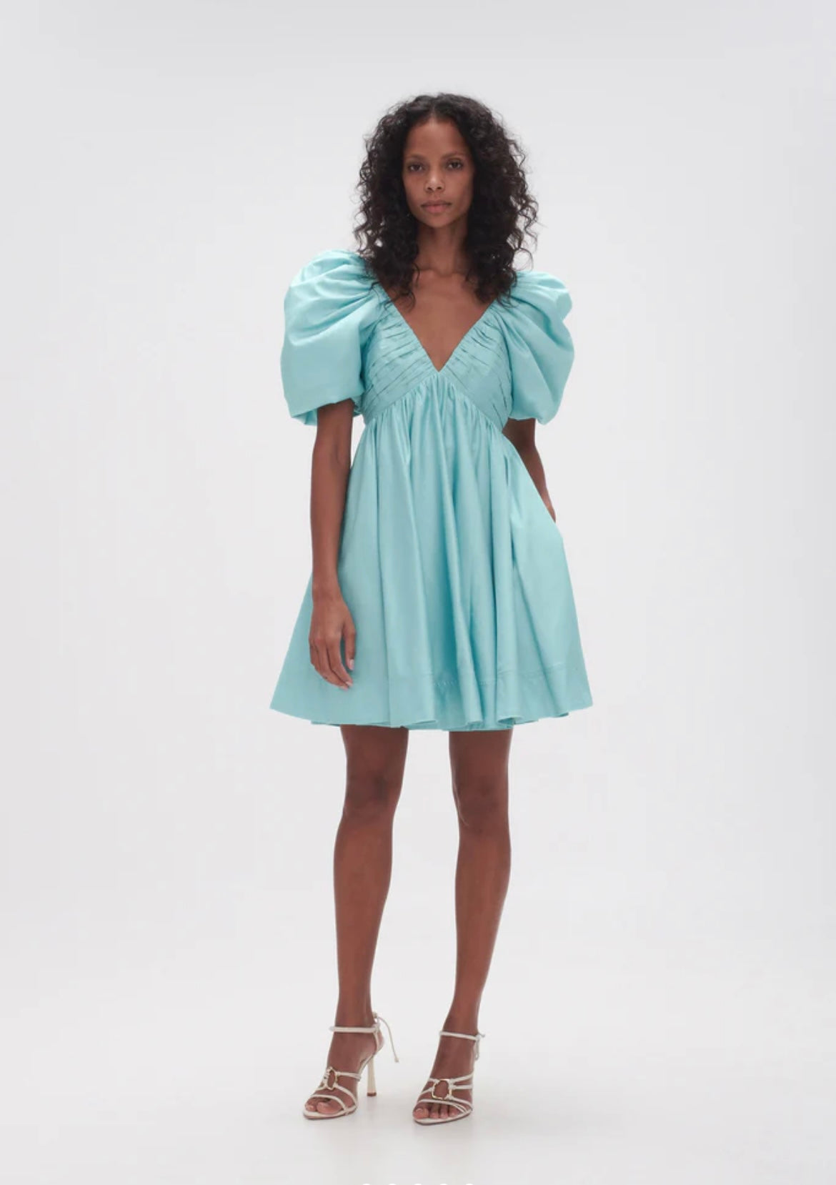 gabrielle plunge midi dress Aje