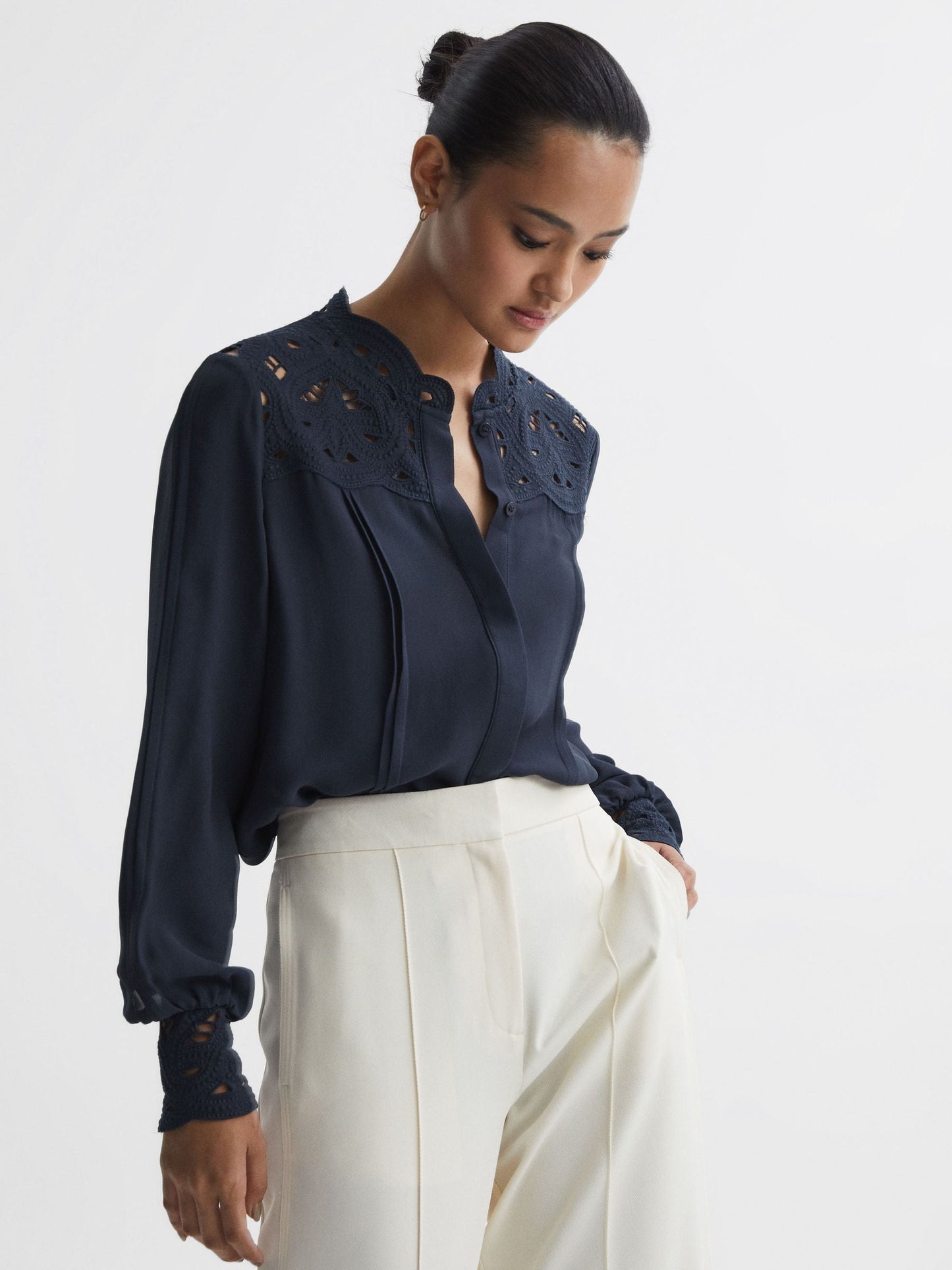 Rss Celia Lace Cut-Out Blouse