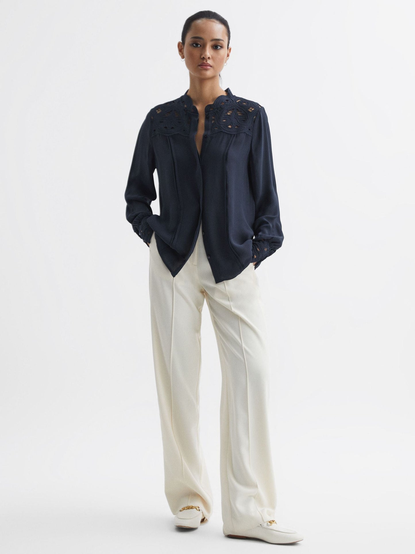 Rss Celia Lace Cut-Out Blouse