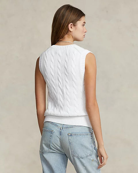 RL Cable-Knit Cotton Vest