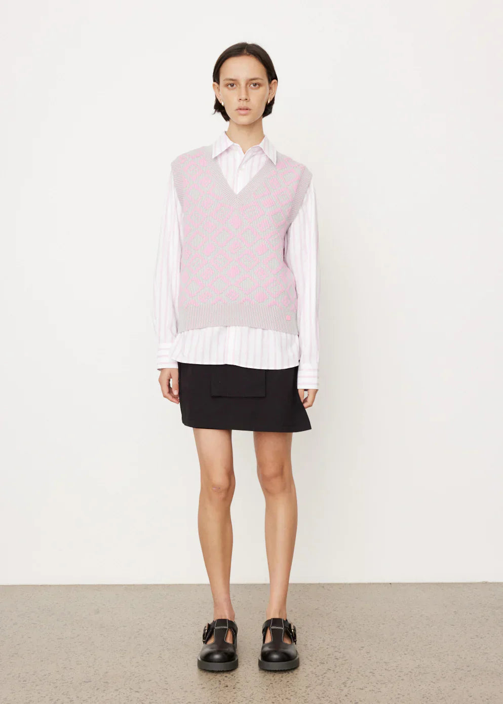 Acn Face Tiles Knit Vest