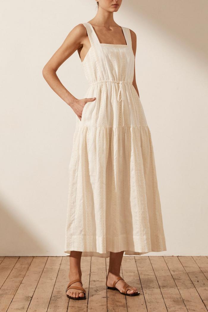 SJ Luana Linen Midi Dress