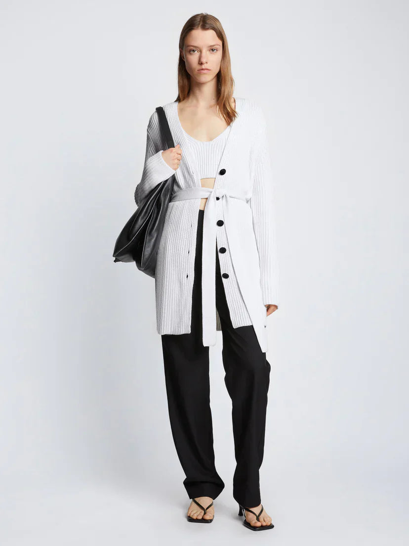 PS Ribbed Cotton Cardigan