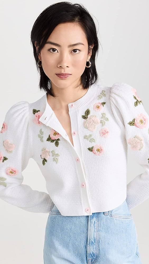 AO Kitty Embroidered Cardigan