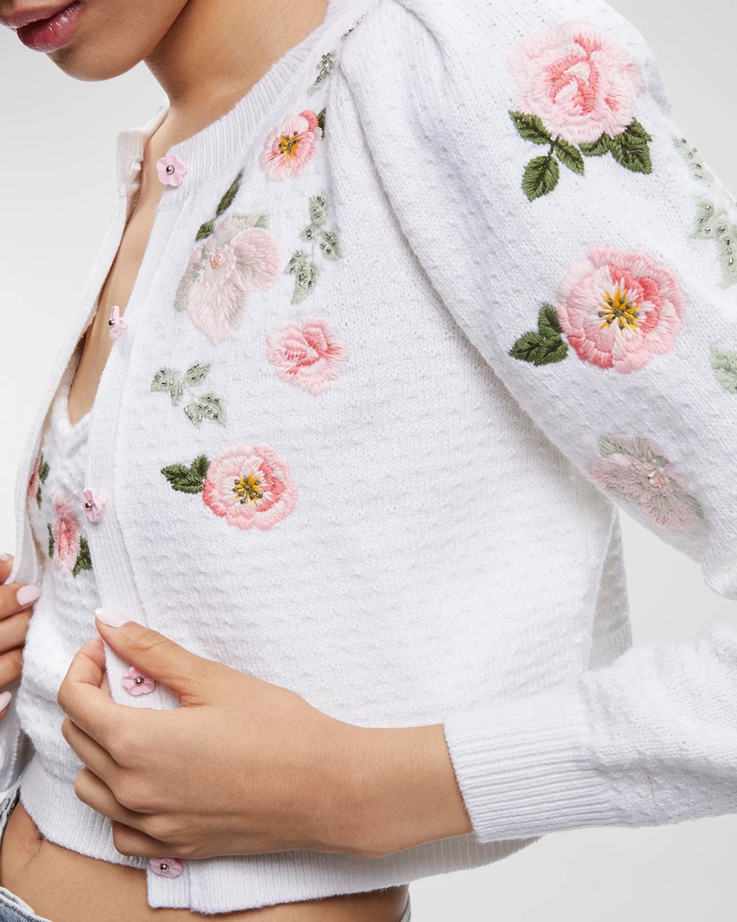 AO Kitty Embroidered Cardigan