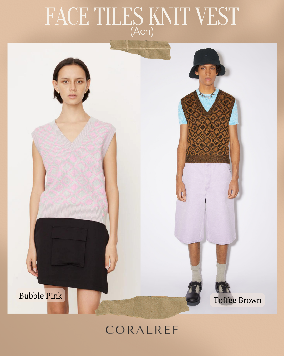 Acn Face Tiles Knit Vest