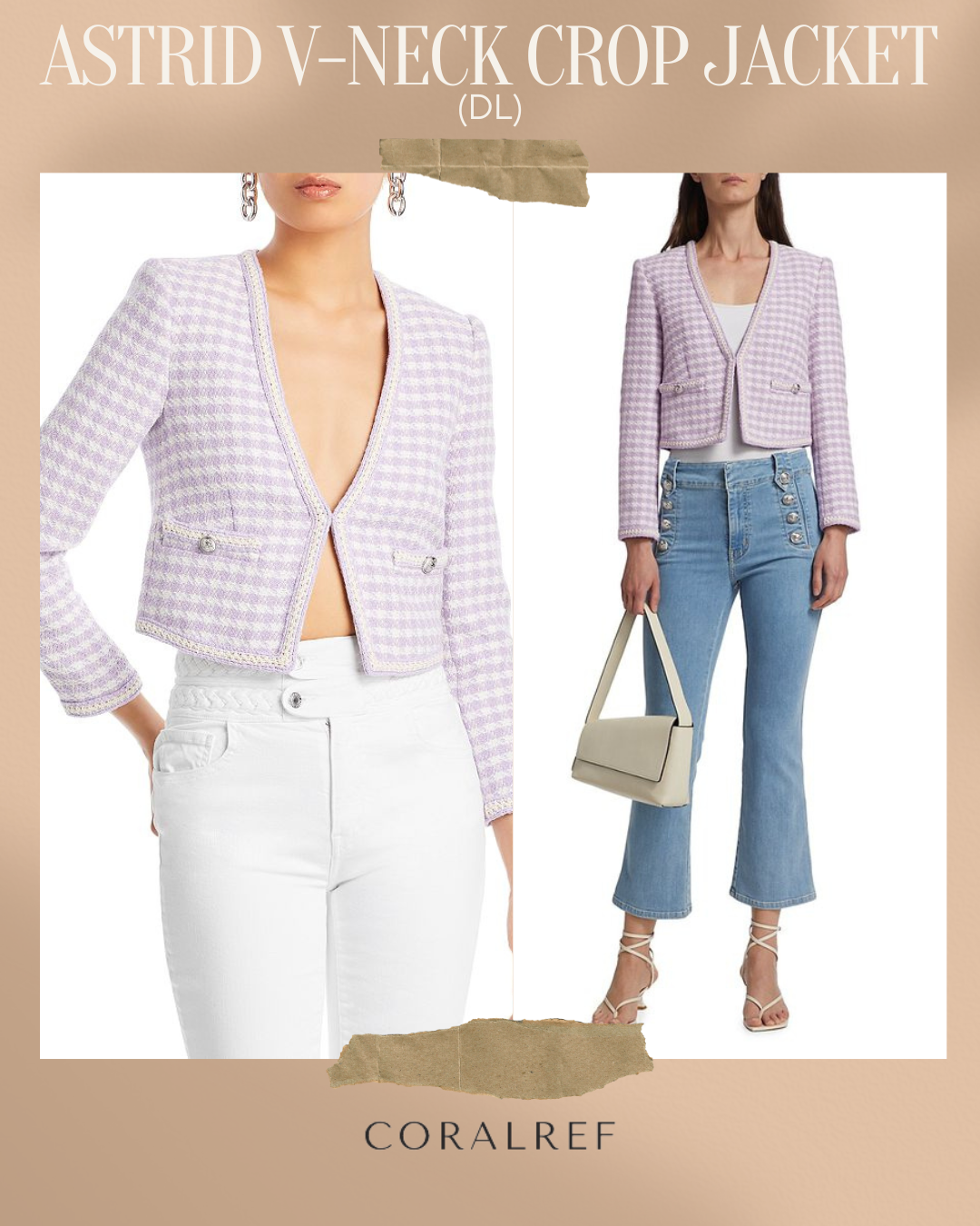 DL Astrid V Neck Crop Jacket