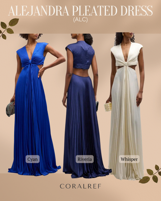 ALC Alejandra Pleated Maxi Dress