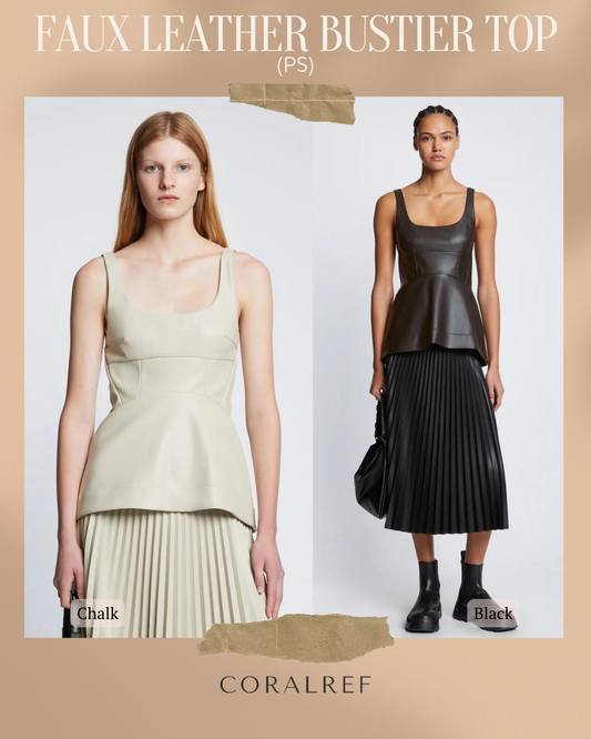PS Faux Leather Bustier Top