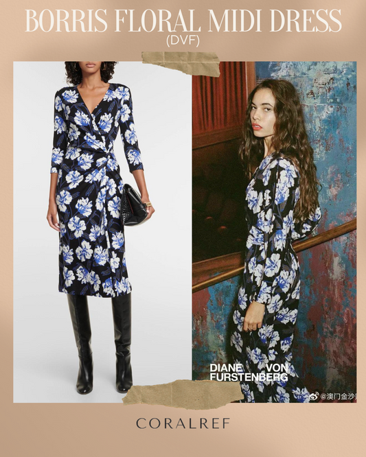 DVF Borris Floral Midi Dress