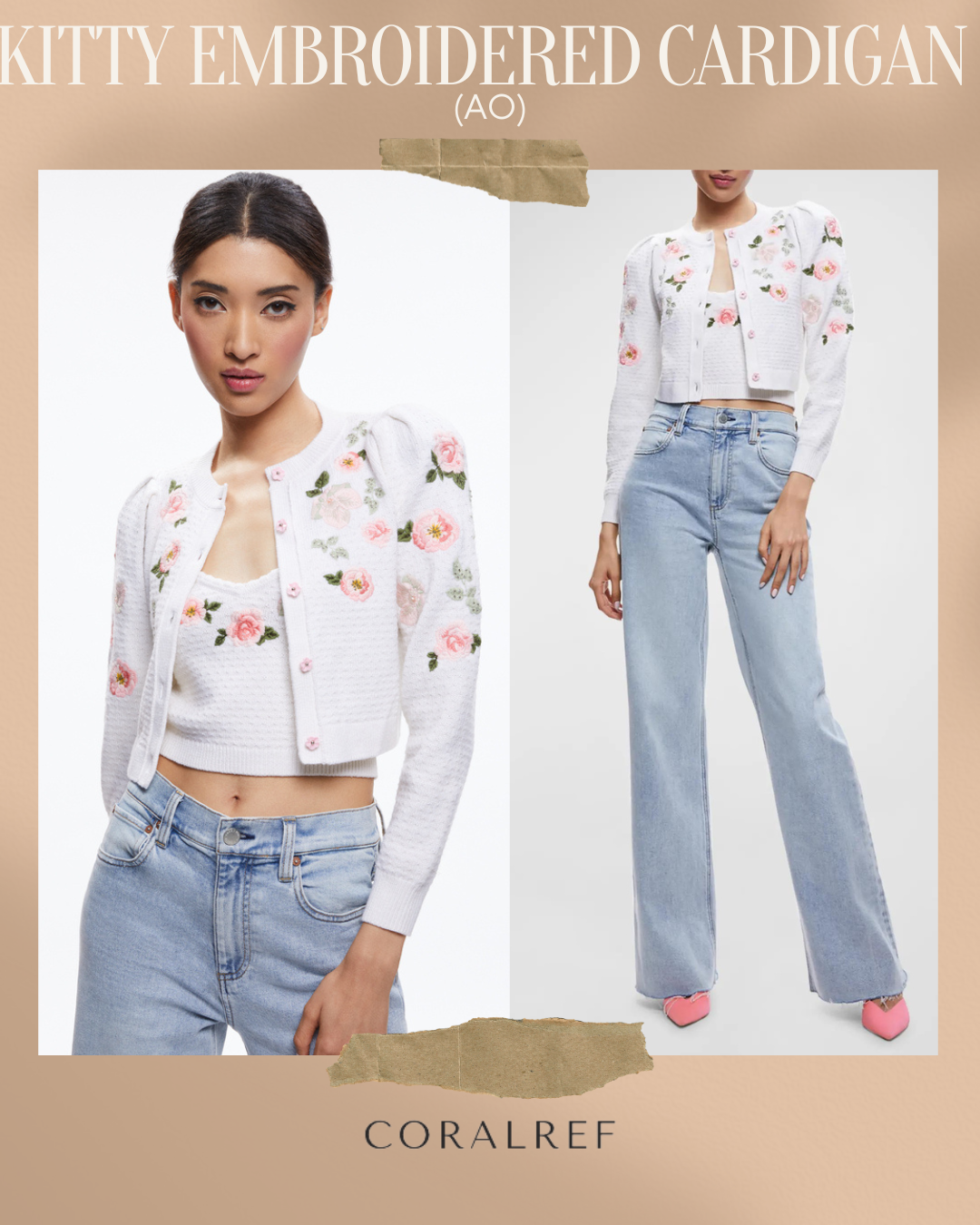 AO Kitty Embroidered Cardigan