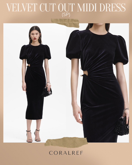 SP Velvet Cut Out Midi Dress