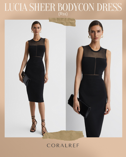 Rss Lucia Sheer Bodycon Midi Dress