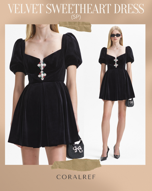 SP Velvet Sweetheart Mini Dress