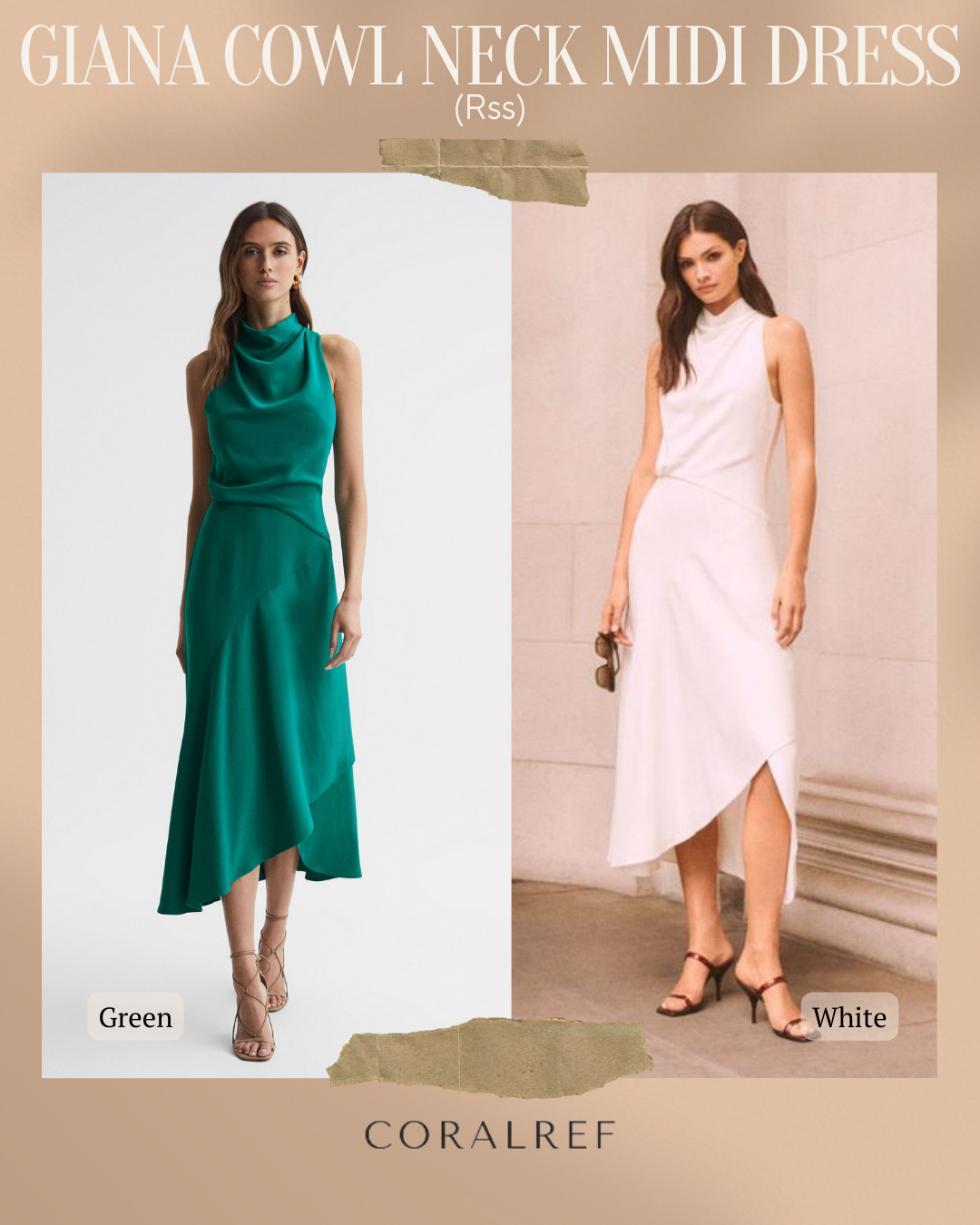 Rss Giana Cowl Neck Midi Dress