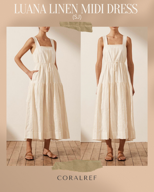 SJ Luana Linen Midi Dress