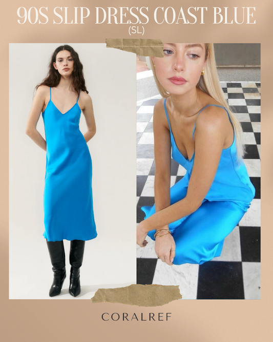 SL 90s Slip Midi Dress - Coastal Blue