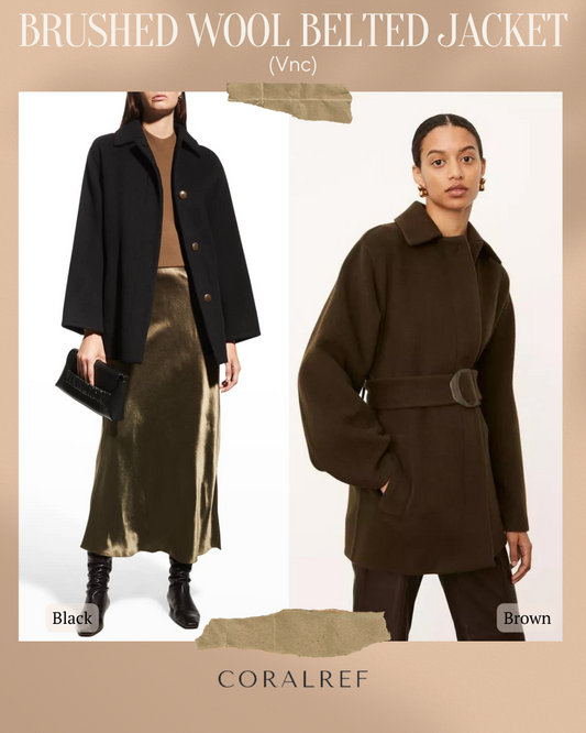 Vnc Brushed Wool Belted Jacket