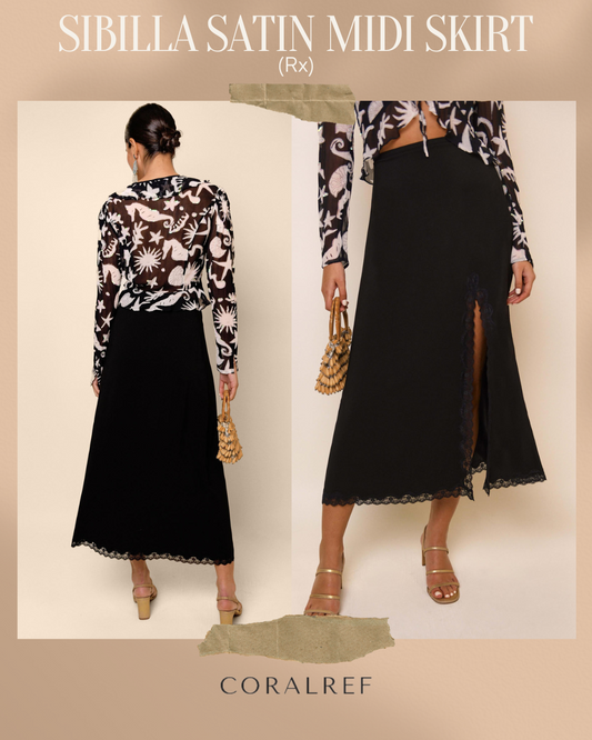 Rx Sibilla Satin Midi Skirt