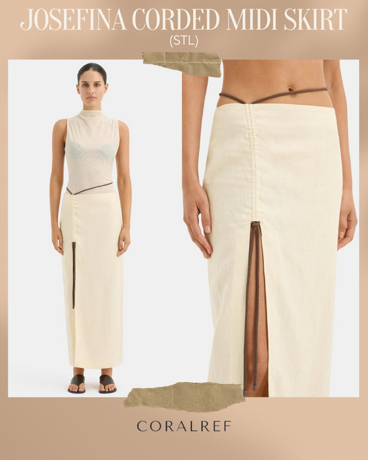 STL Josefina Corded Midi Skirt