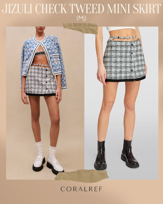 Mj Jizuli Check Tweed Mini Skirt