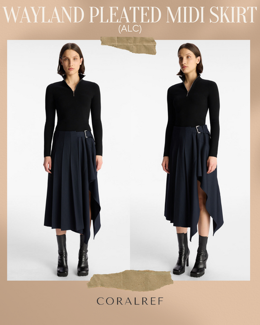 ALC Wayland Pleated Midi Skirt