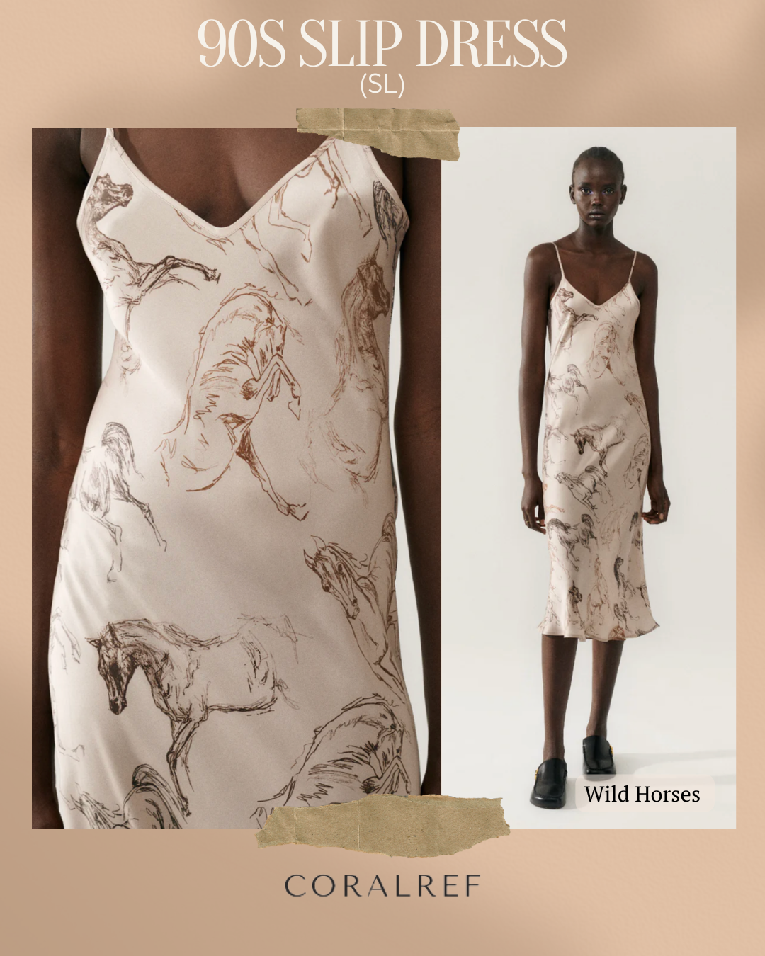 SL 90s Slip Midi Dress - Wild Horses